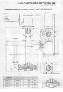 Схема насоса пескового вертикального